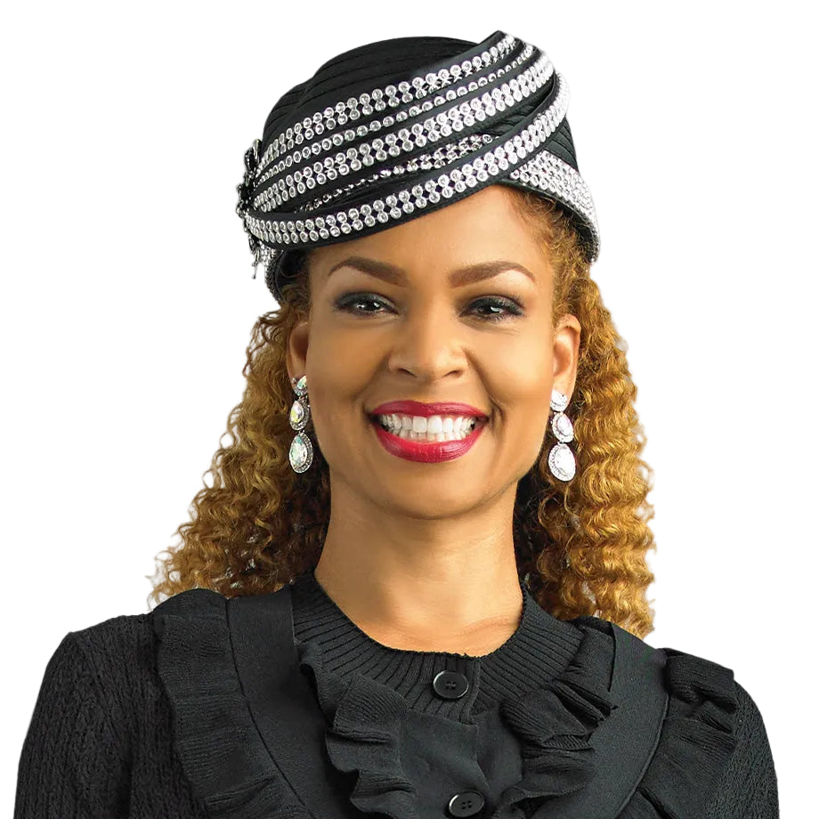 Lily And Taylor H258-BLK Church Hat
