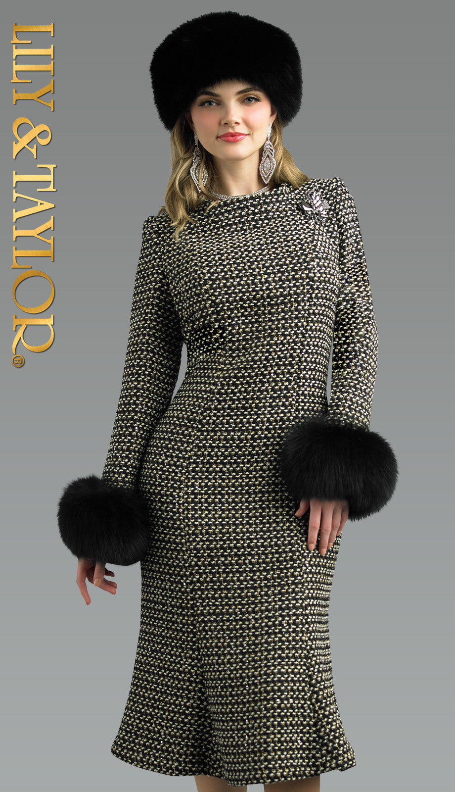 Lily and Taylor 5086-BWG-QS Church Dress