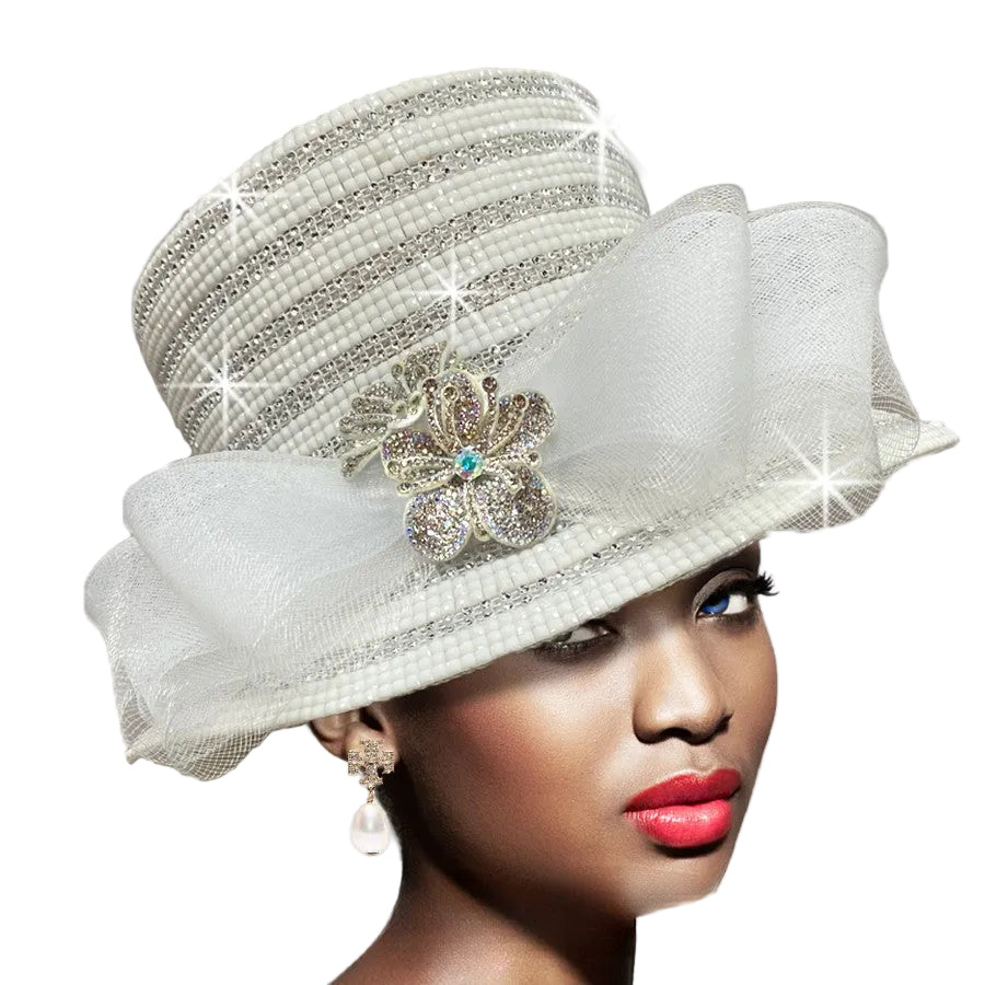 Church Hat 2937 MOSAIC-WH