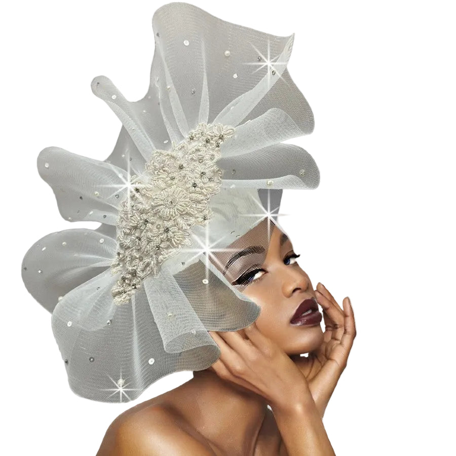Church Hat 2943 ANTOINETTE-WHT