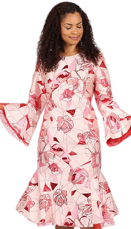 Diana Couture 8752-RED Church Dress