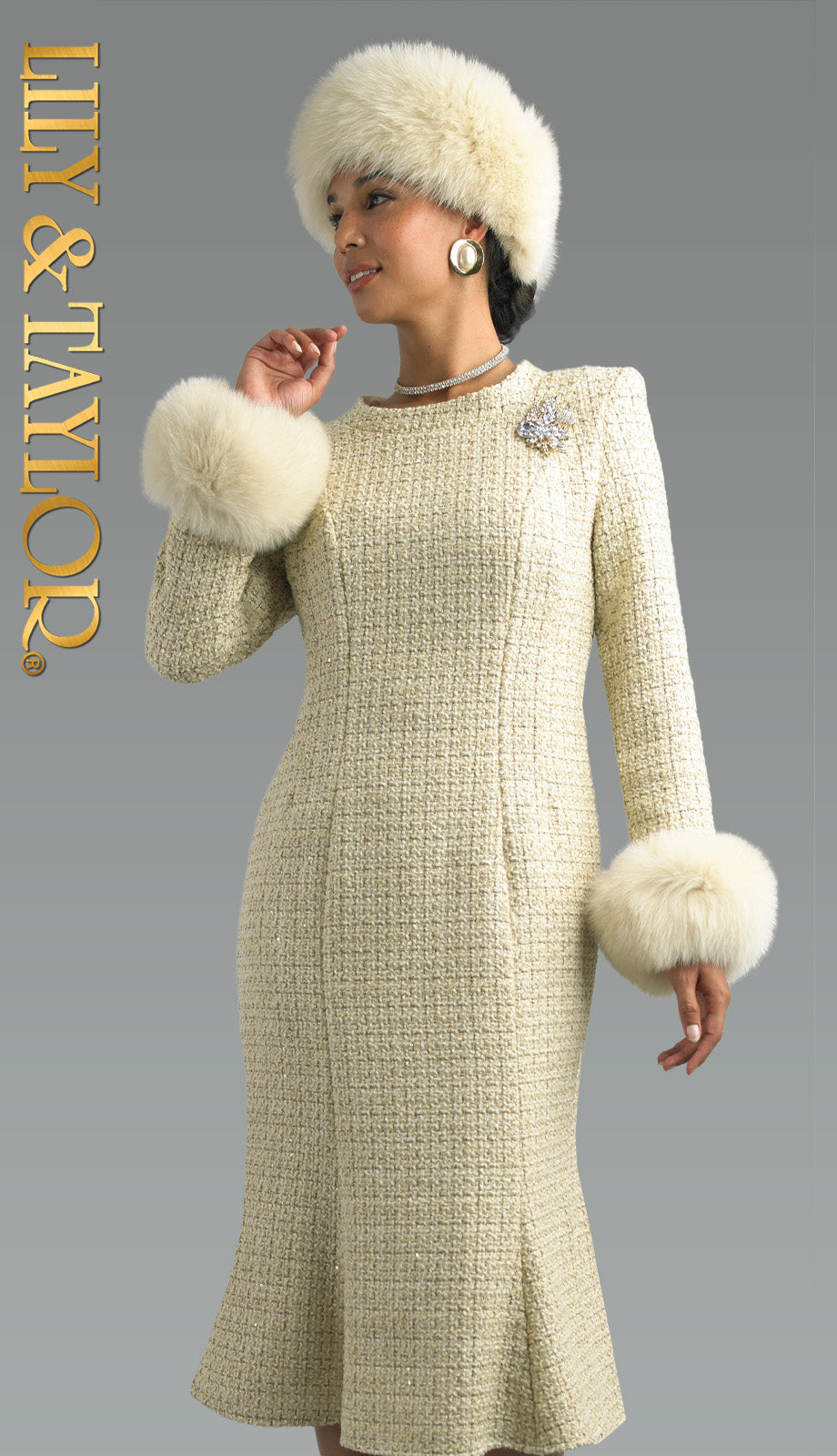 Lily and Taylor 5086-CWG Church Dress