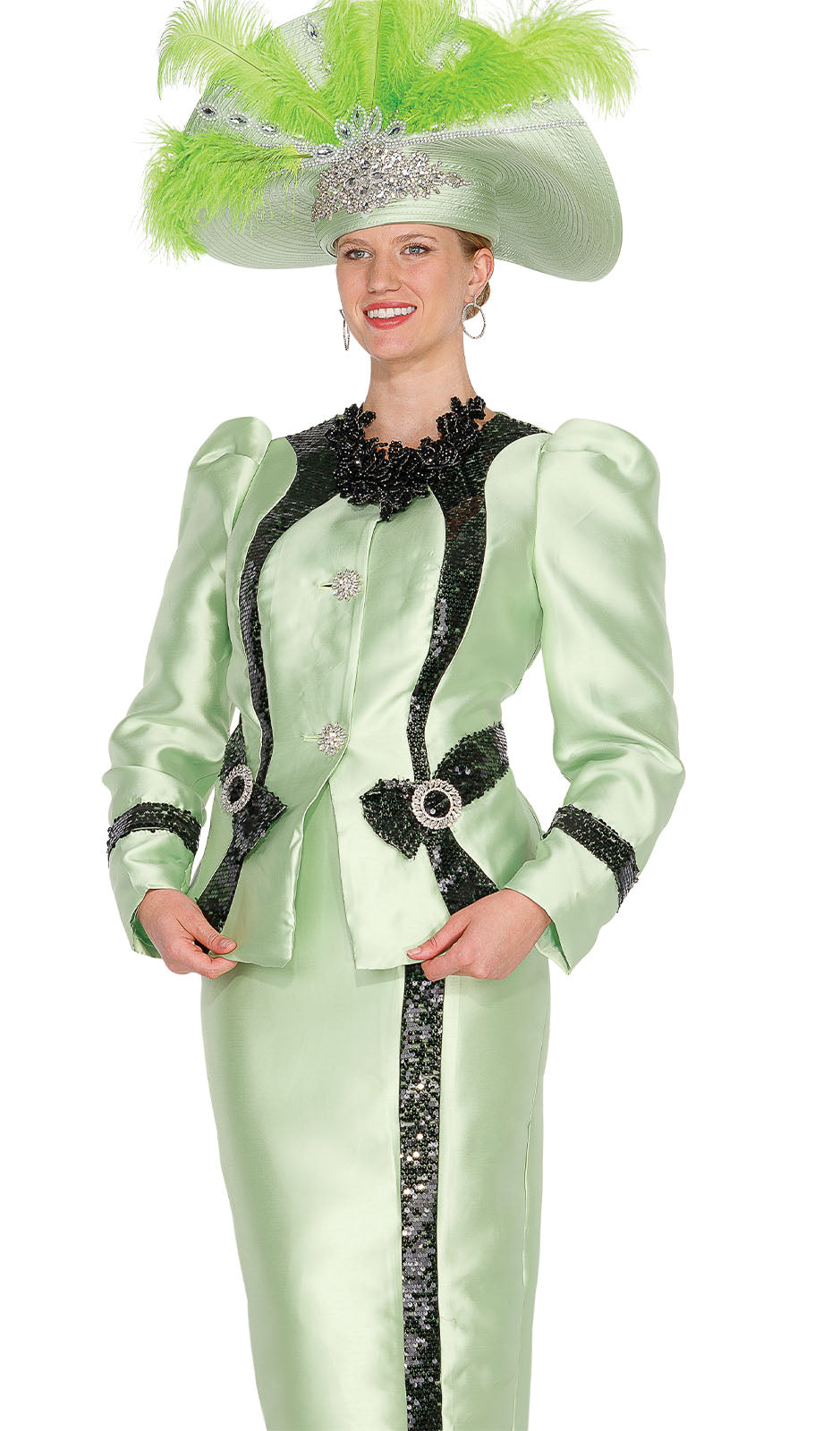 Aussie Austine 6074-LGB Church Suit for Ladies