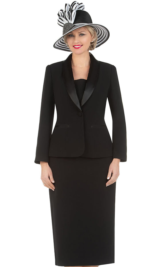 Giovanna 0826B-BLK Church Suit