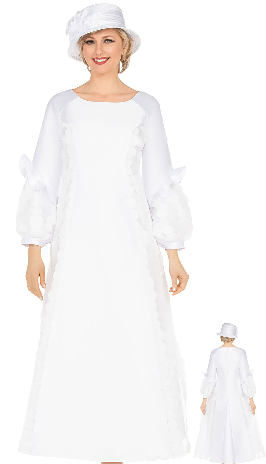 Giovanna D1669-WHT-CO Church Dress