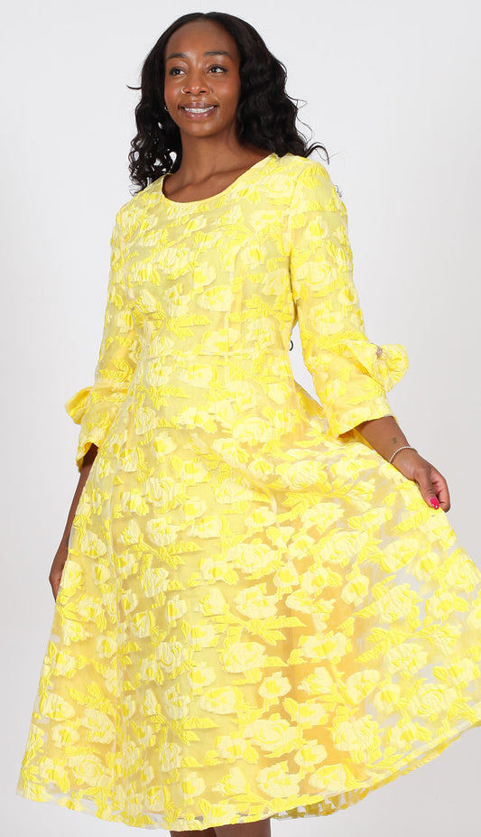 Diana Couture 8825-YLW Womens Church Dress