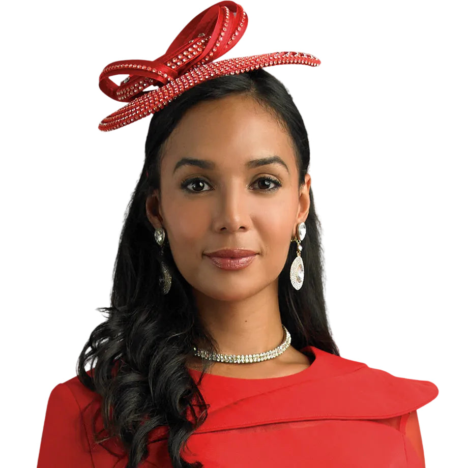 Lily And Taylor H981-RED Church Hat