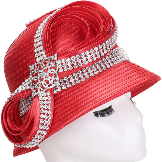 Giovanna HM1067-RED Church Hat