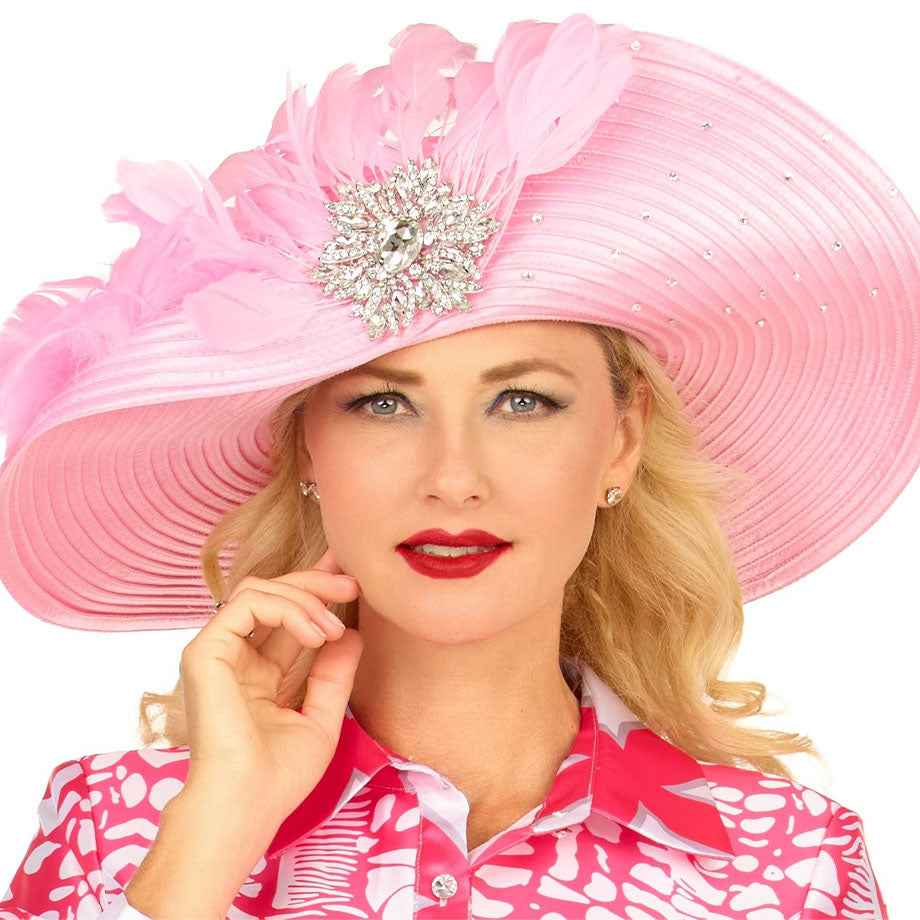 Giovanna HR22158-PNK Church Hat