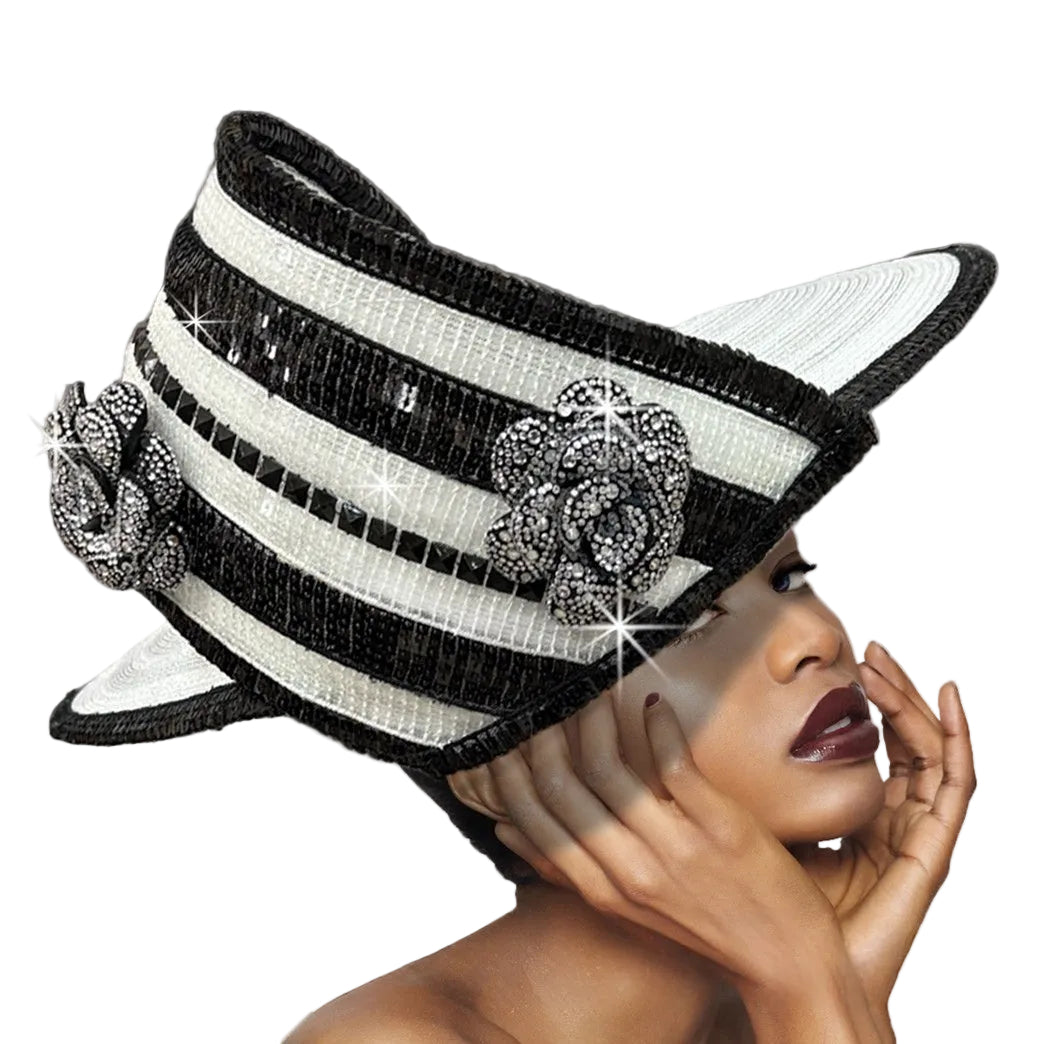 Church Hat 3399 ZAHA-BLACK-WHITE