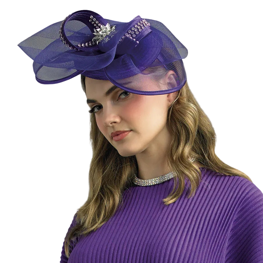 Lily And Taylor H132-PUR Church Hat