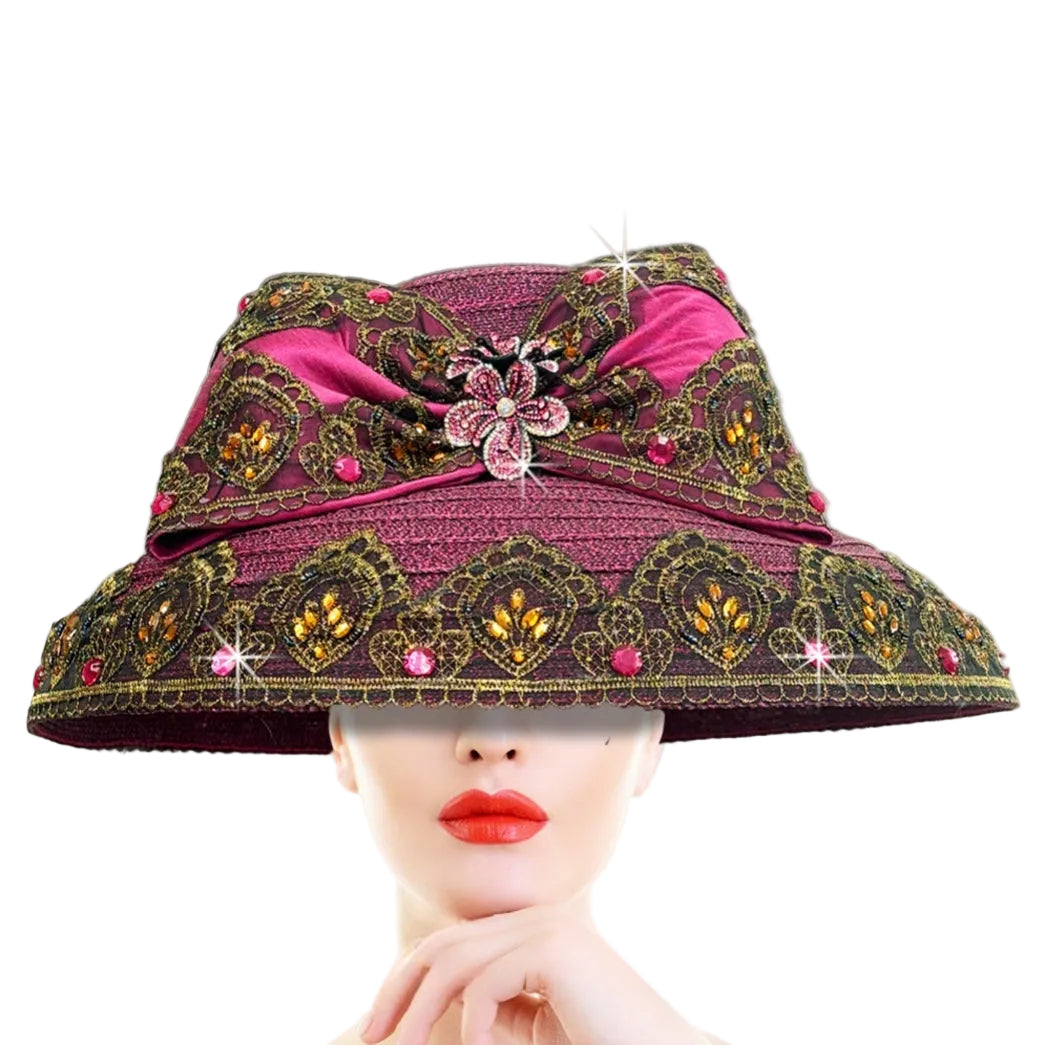Church Hat 3405 AUDREY-Raspberry