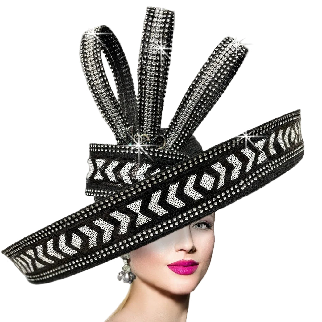Church Hat 3412 CELESTIAL-BLACK-WHITE