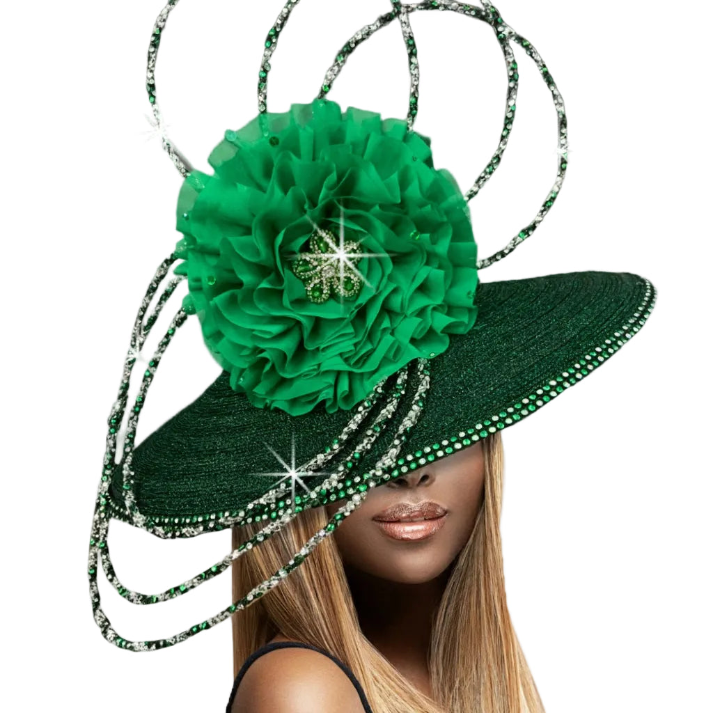 Church Hat 3419 HULA HOOP-EMERALD