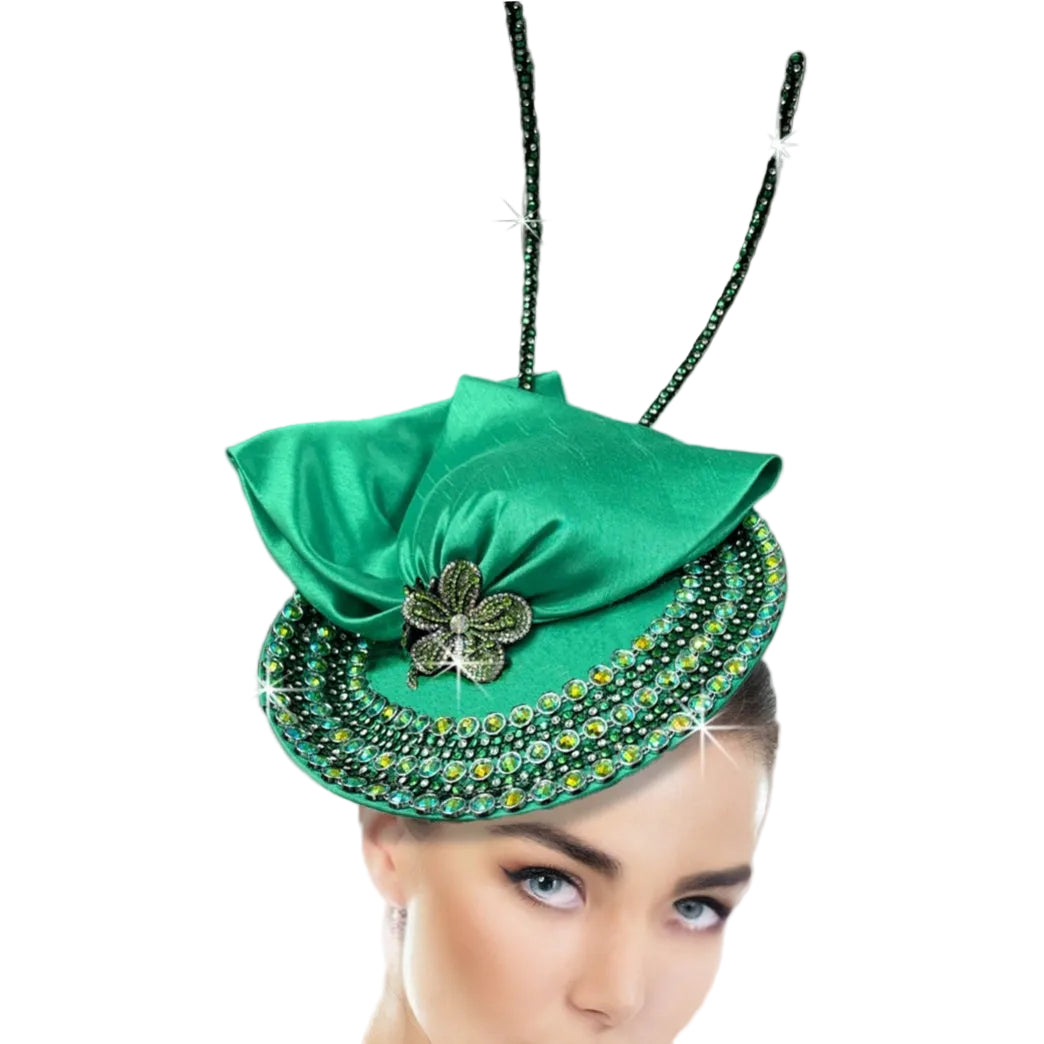FA3424 CAPRICE-Emerald Church Fascinator