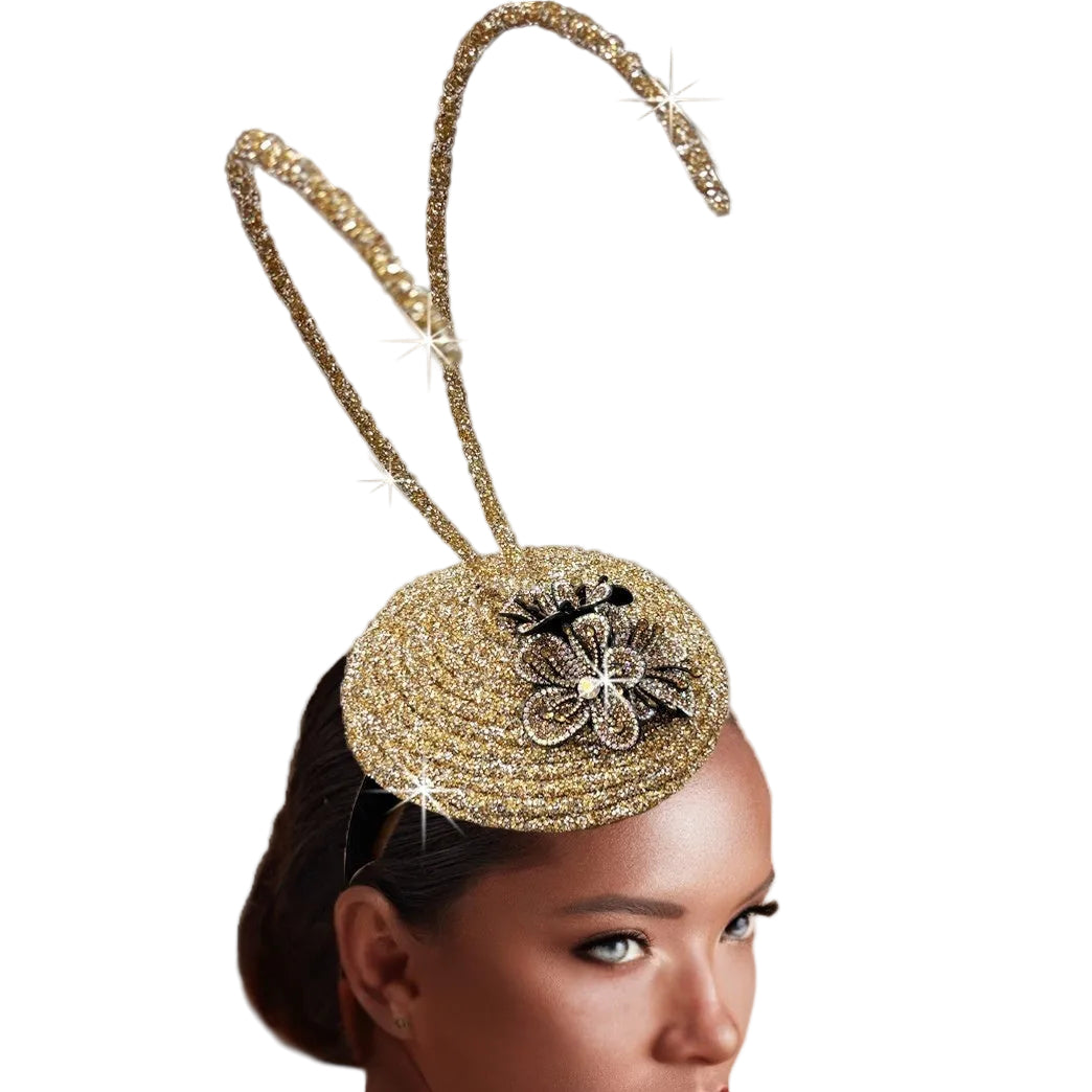 FA3427 CRICKET-GOLD Church Fascinator