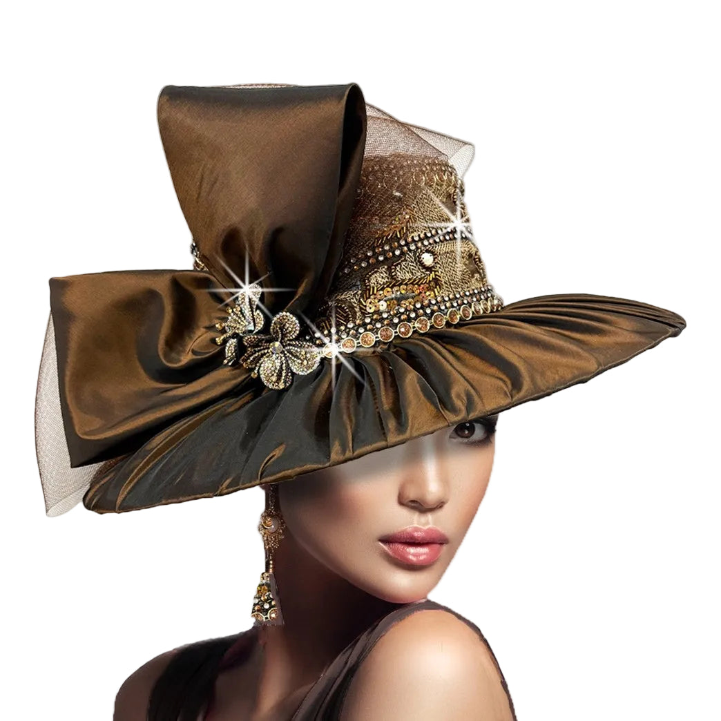 Church Hat 3428 CHOCOLATE SWIRL-CHOCOLATE