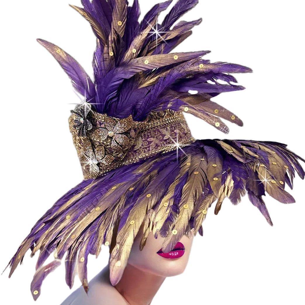 Church Hat 3466- Chestnut-PURPLE-GOLD