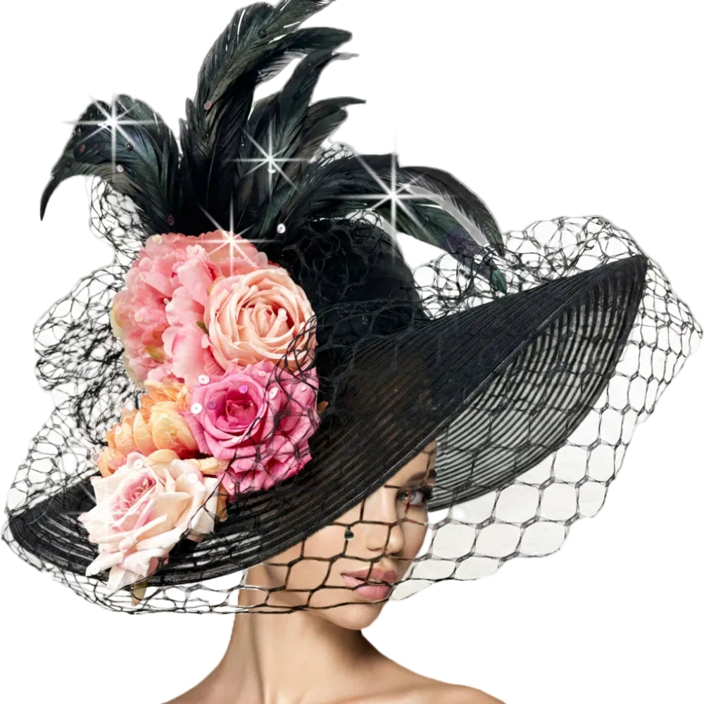 Church Hat3467 ABIGAIL-BLACK