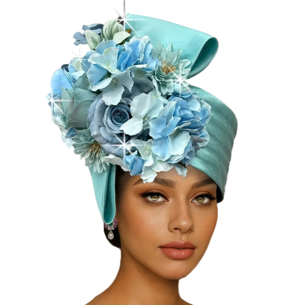 Church Hat 3480 NOSEGAY-AQUA
