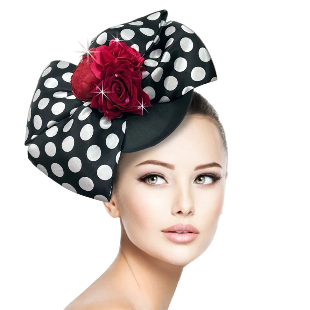 FA3481 CRUMPET-BLK-QS Church Fascinator