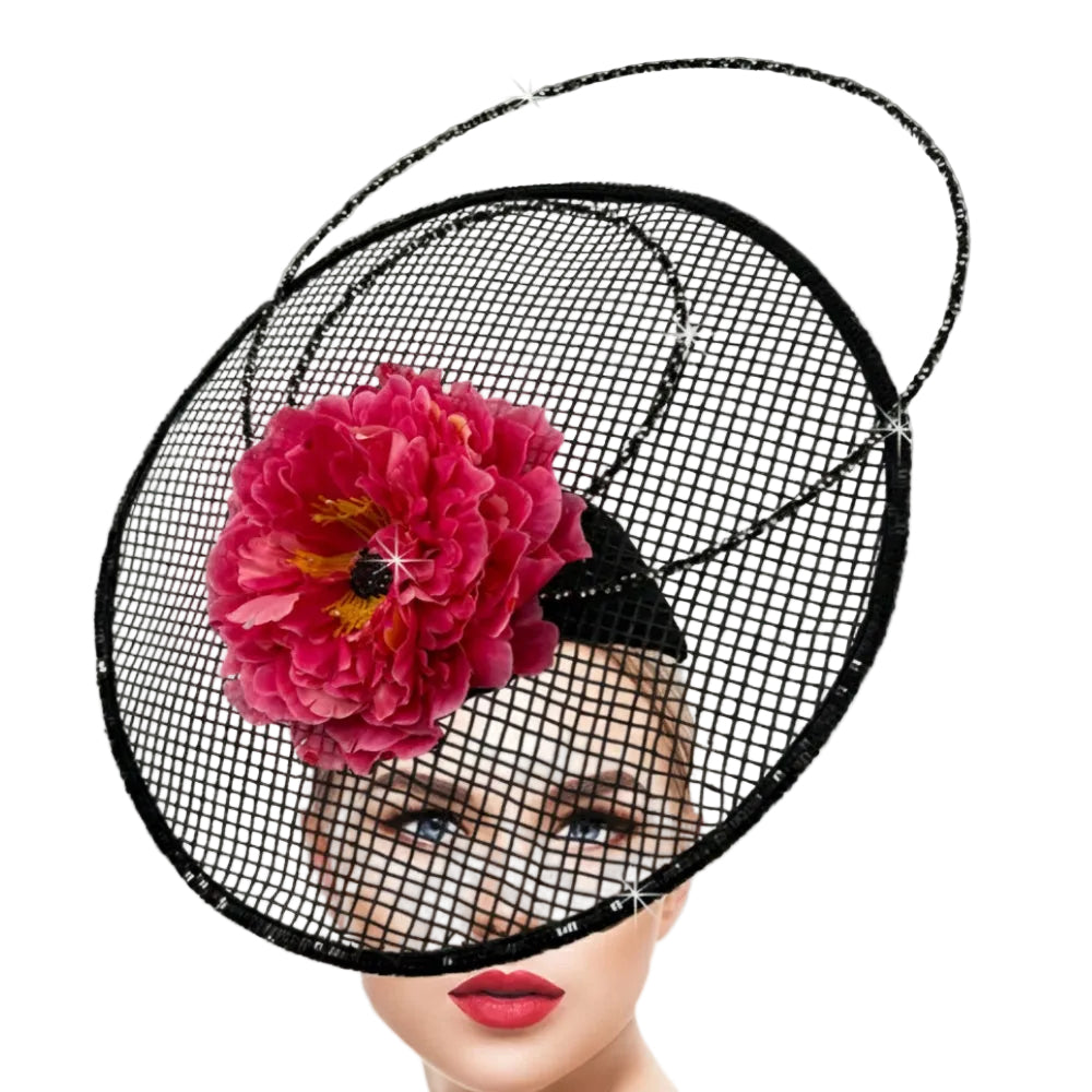 Church Hat 3482 IKEBANA-BLK-FUCH