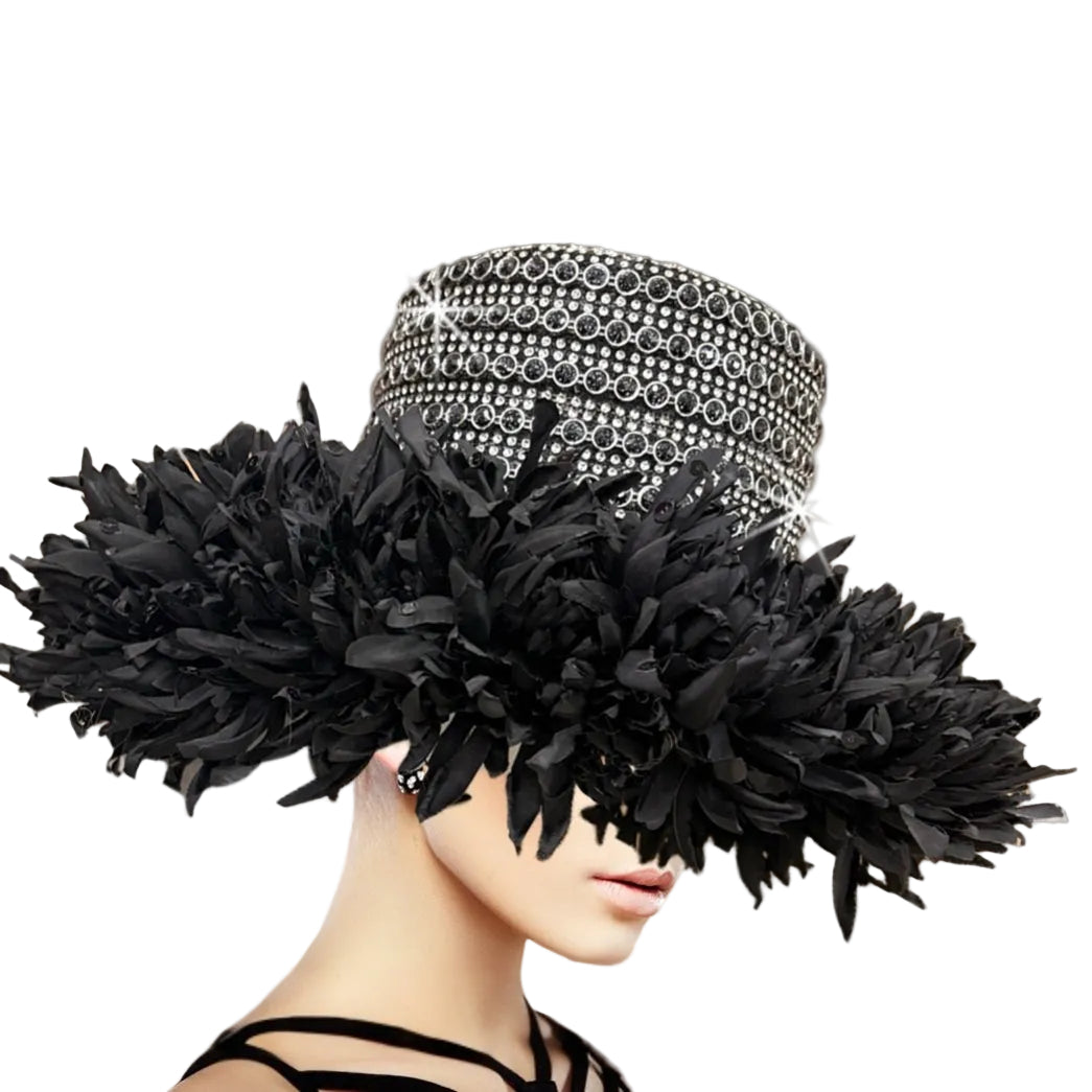 Church Hat 3490 ANEMONE-BLACK