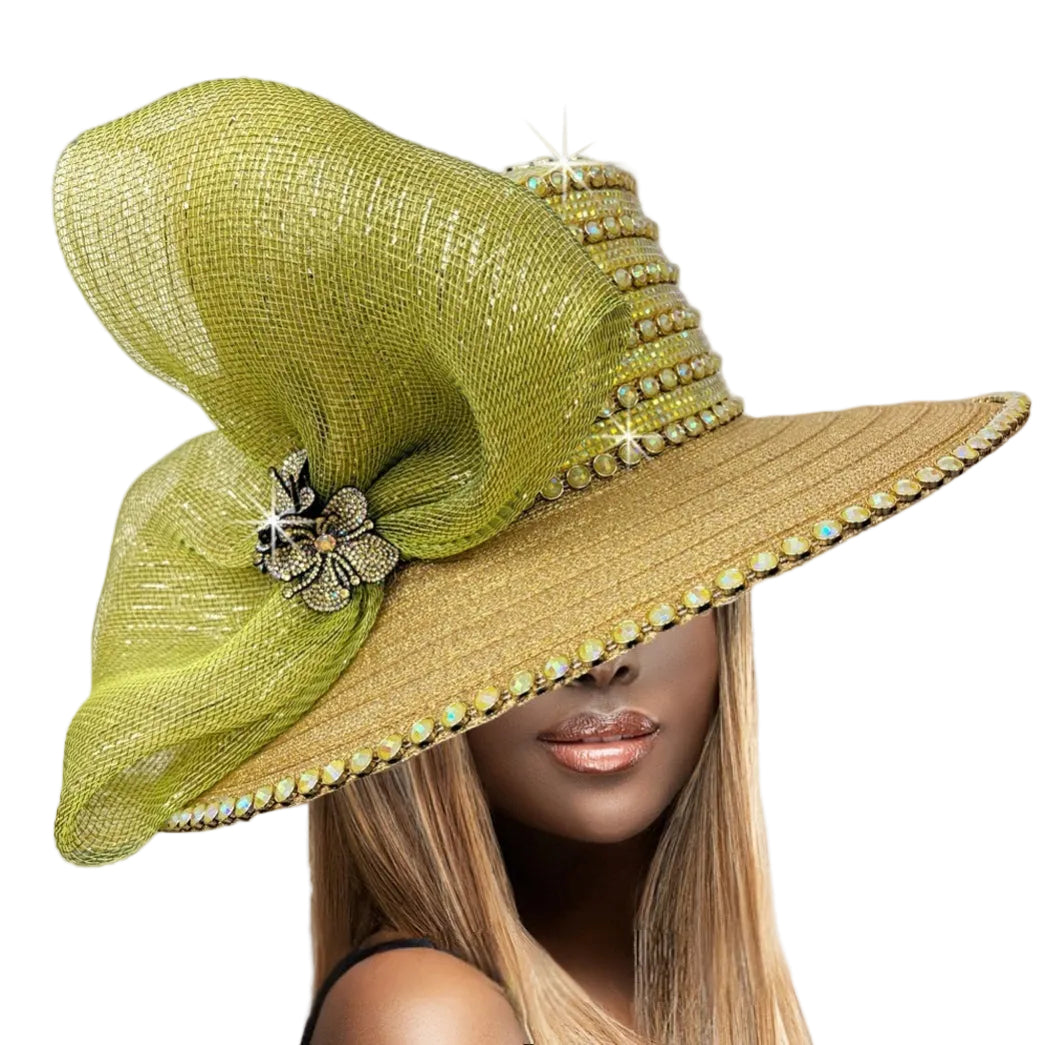 Church Hat 3492 SANDRA-GOLD-LIME
