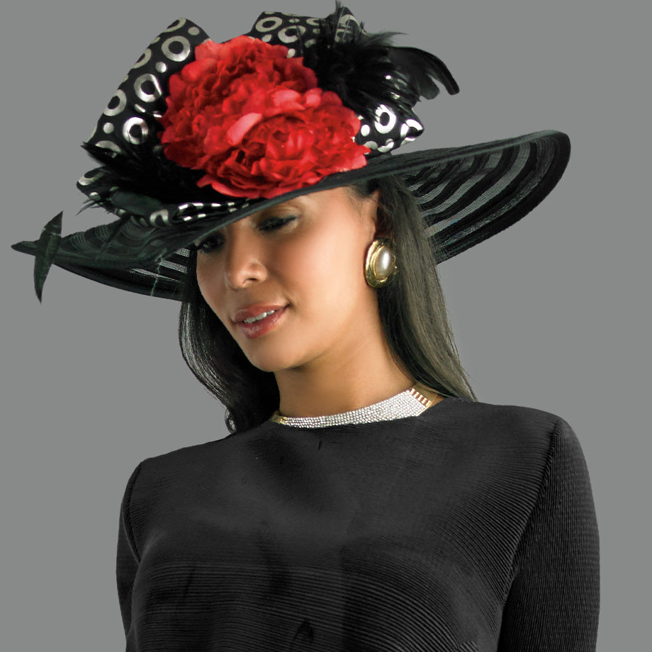 Lily And Taylor H154-BLK Church Hat