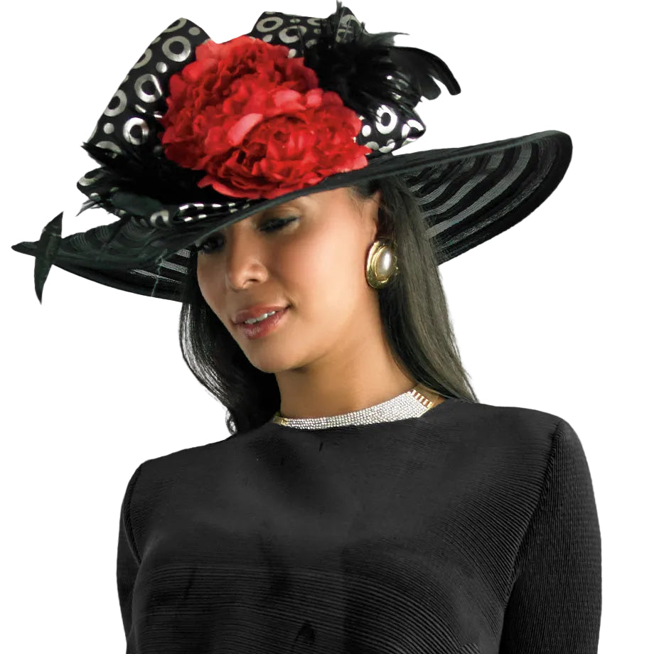 Lily And Taylor H154-BLK Church Hat