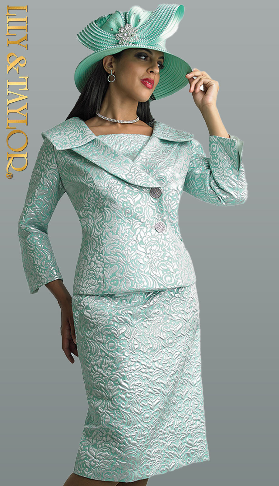 Lily And Taylor 4648-MNT Womens Sunday Suit