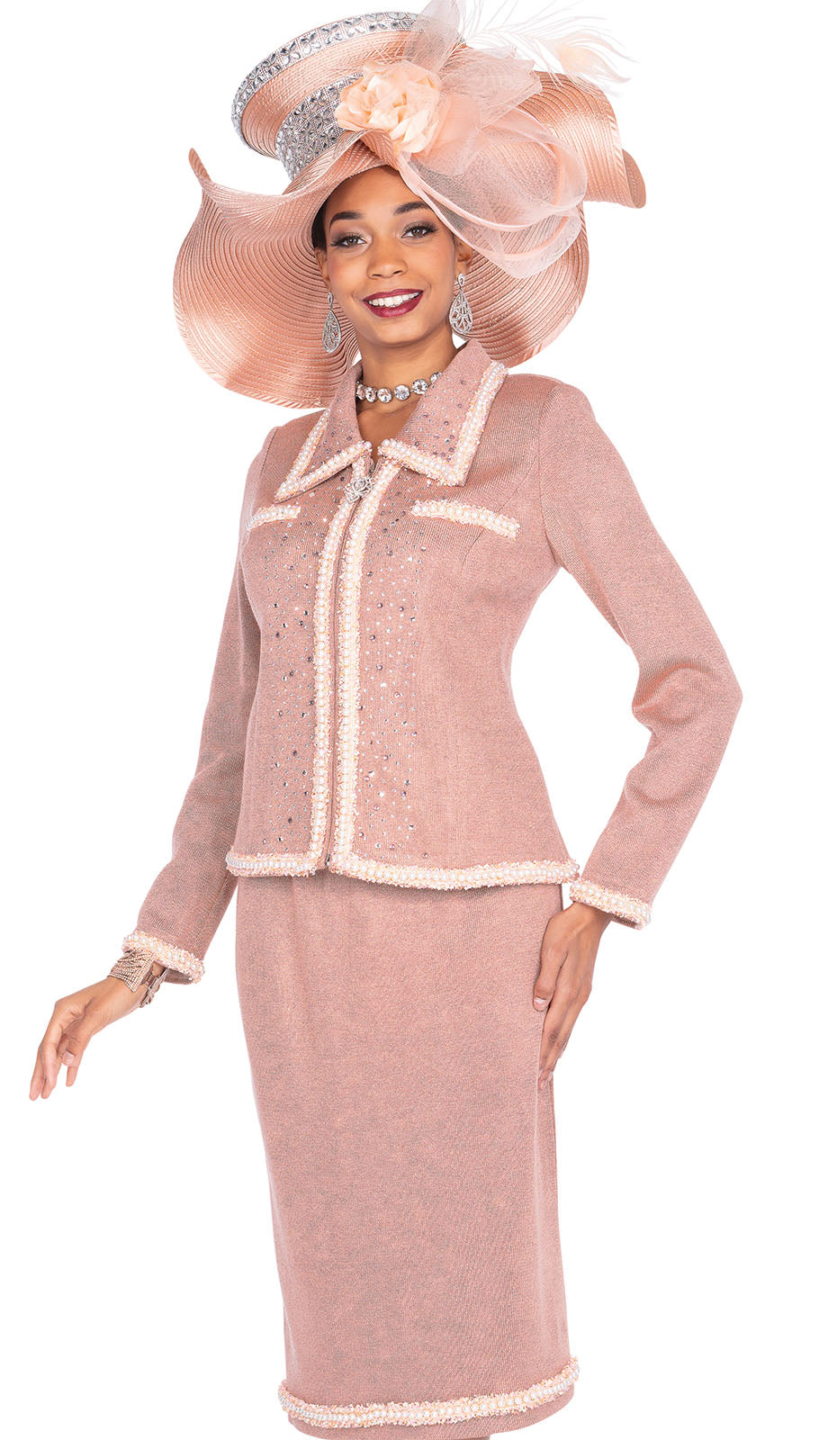 Champagne Italy Knit 5965-QS Church Suit