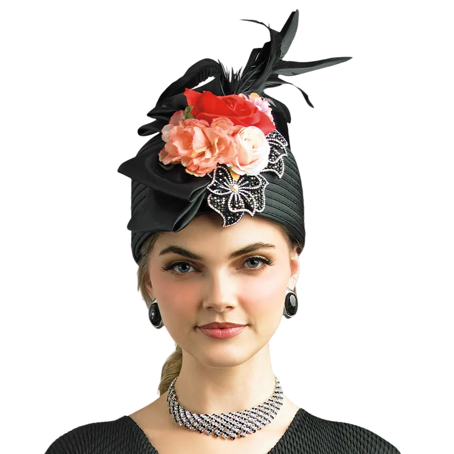 Lily And Taylor H155-BLK Church Hat