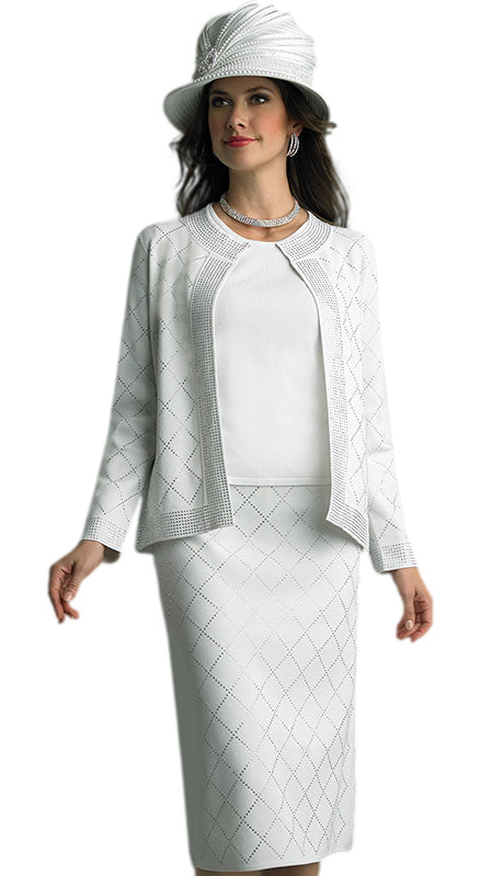 lily and taylor white suits Lily And Taylor 793-WHT Ladies Church Suit Red / 2XL (22-24)
