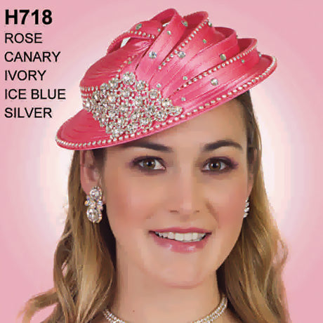 Lily And Taylor H718-PNK-QS Church Hat