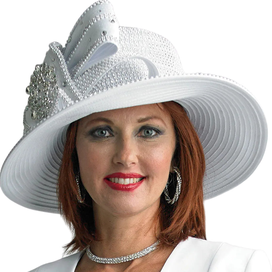 Lily And Taylor Hat H383-WHT-QS