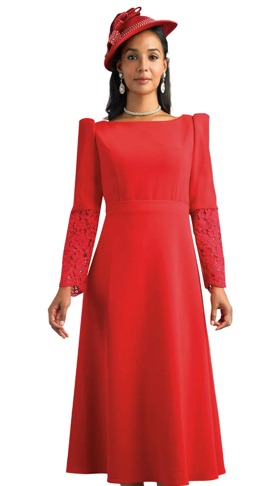 Lily and Taylor 5068-RED Church Dress