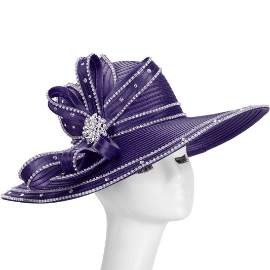 Giovanna HM1072-PUR Church Hat