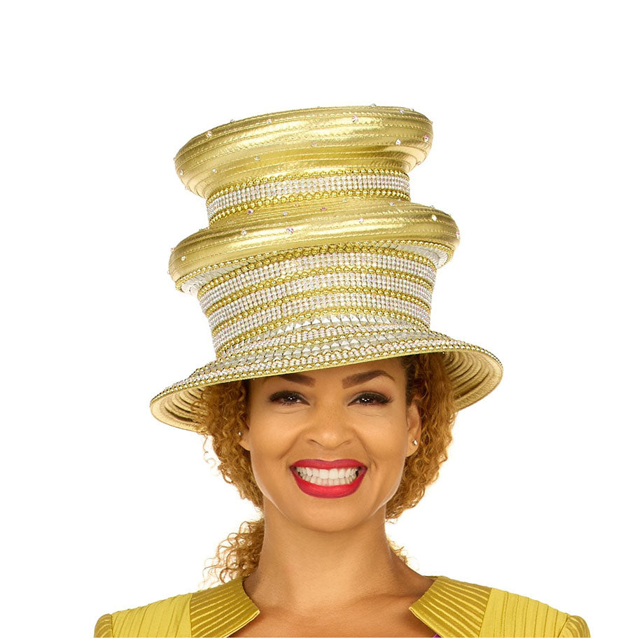 Giovanna HR22161-GLD Church Hat