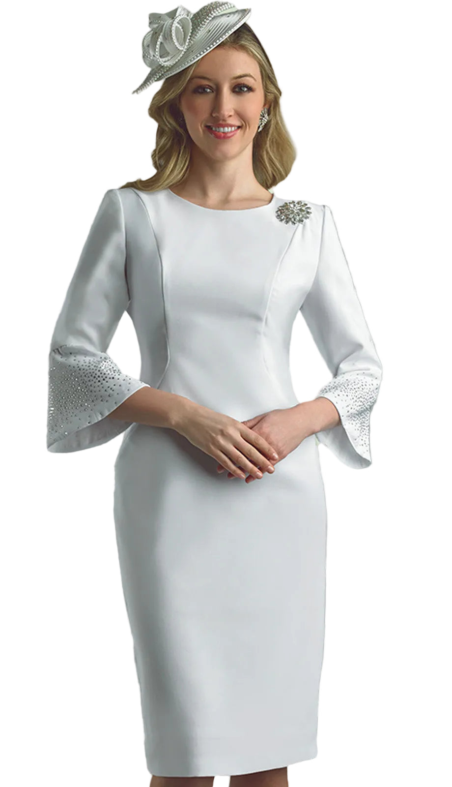 Lily And Taylor 4092-WHT First Church Hat
