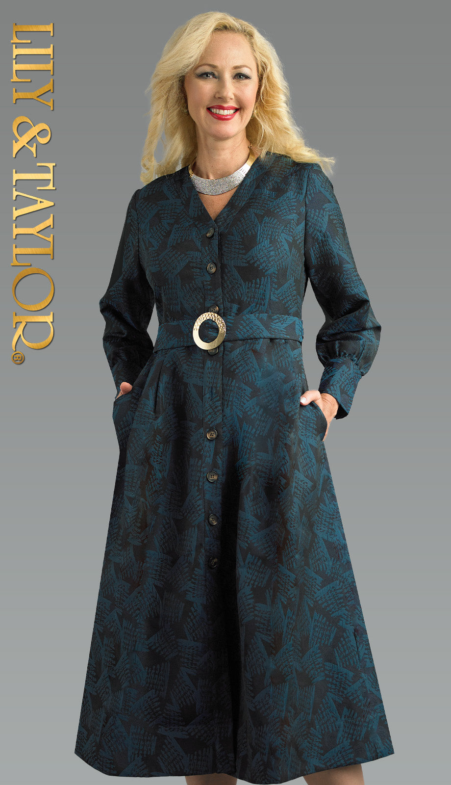 Lily and Taylor 5111-TUR Church Dress