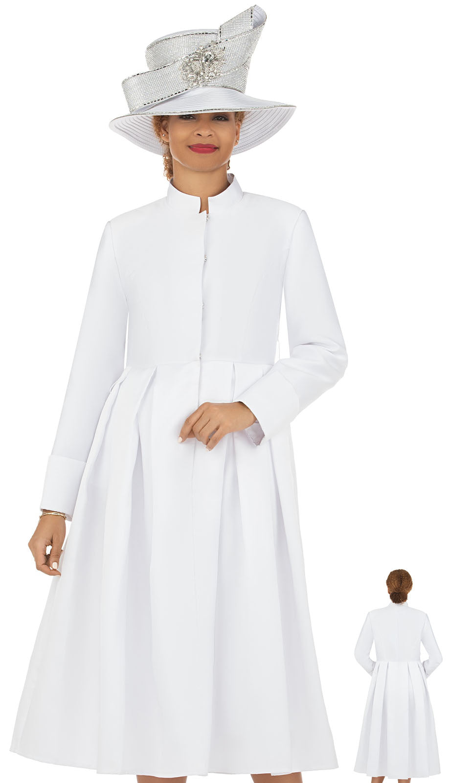Giovanna D1516-WHT-CO Church Dress