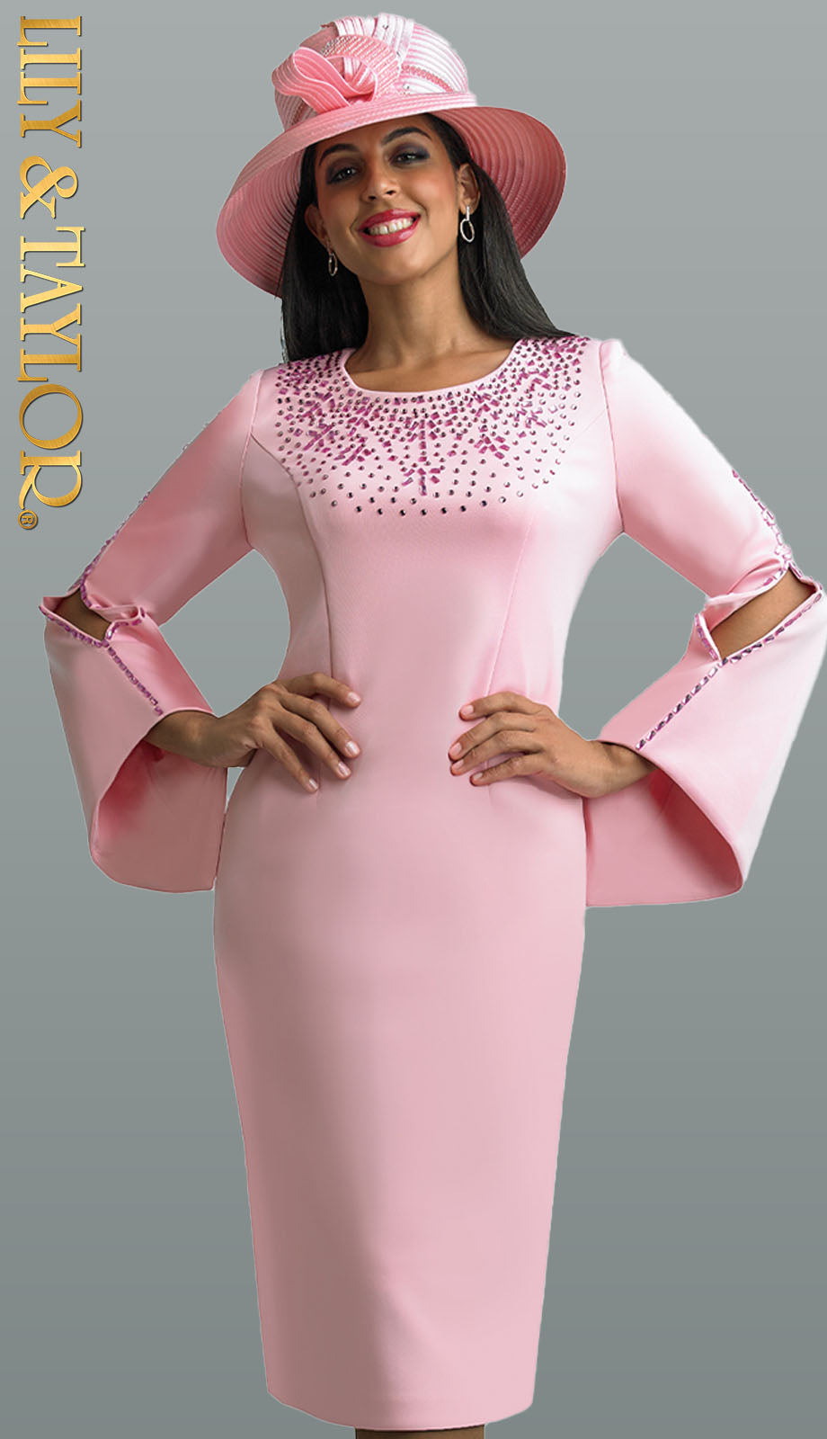 Lily And Taylor 3889-PNK-QS Church Dress