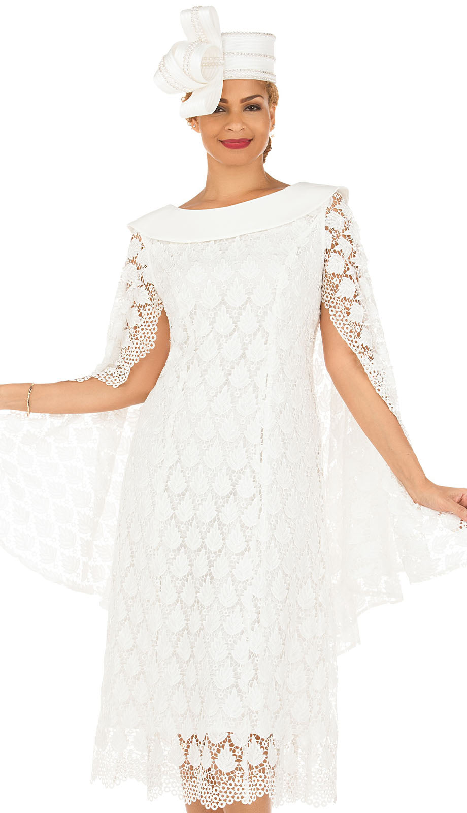 Giovanna D7210-WHT-CO Church Dress