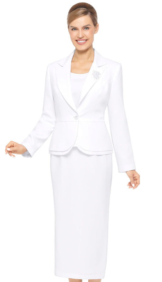 Nina Massini 2429-WHT Church Suit