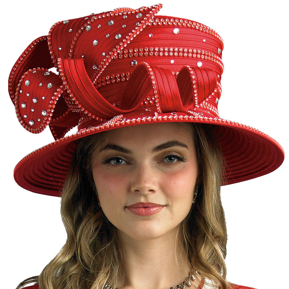 Lily And Taylor H858-RED Church Hat