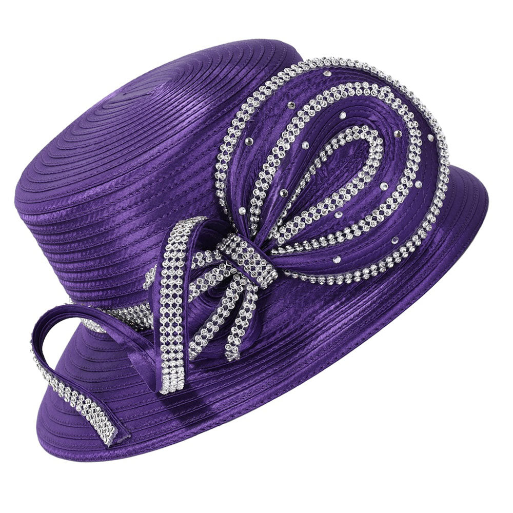 Giovanna HR1086-PUR-QS Church Hat