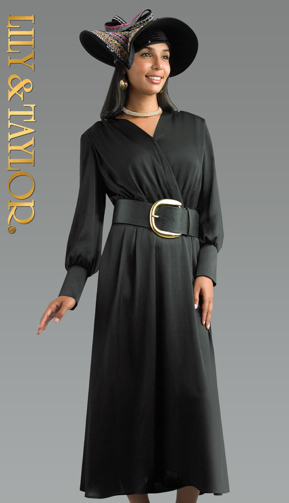 Lily and Taylor 5077-BLK Womens
