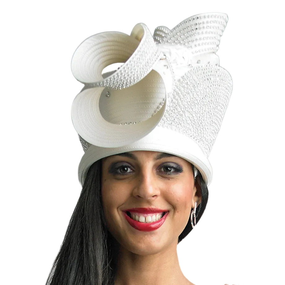Lily And Taylor Hat H389-WHT-QS