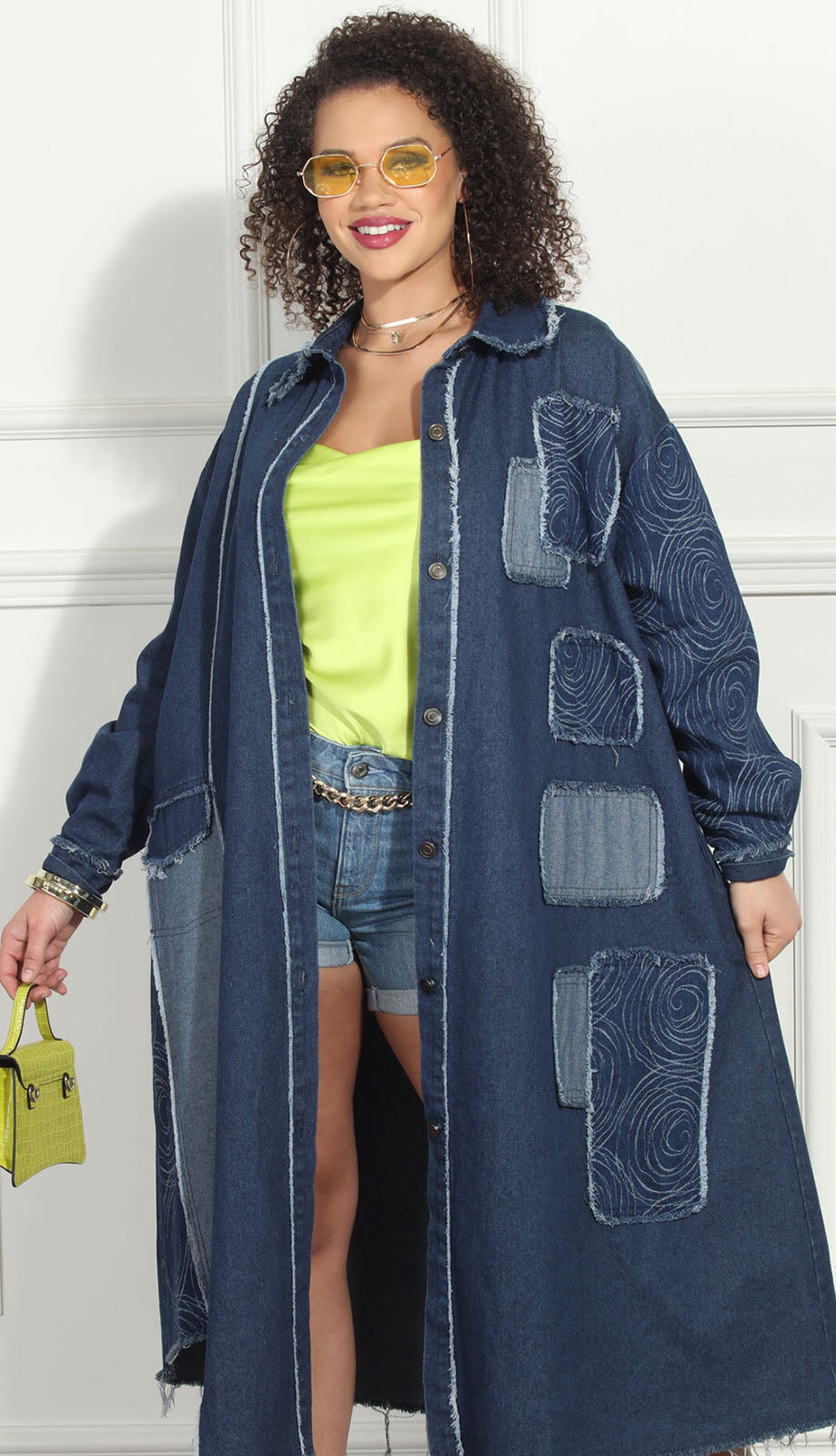 Luxe Moda LM313-BLU Dress Coat